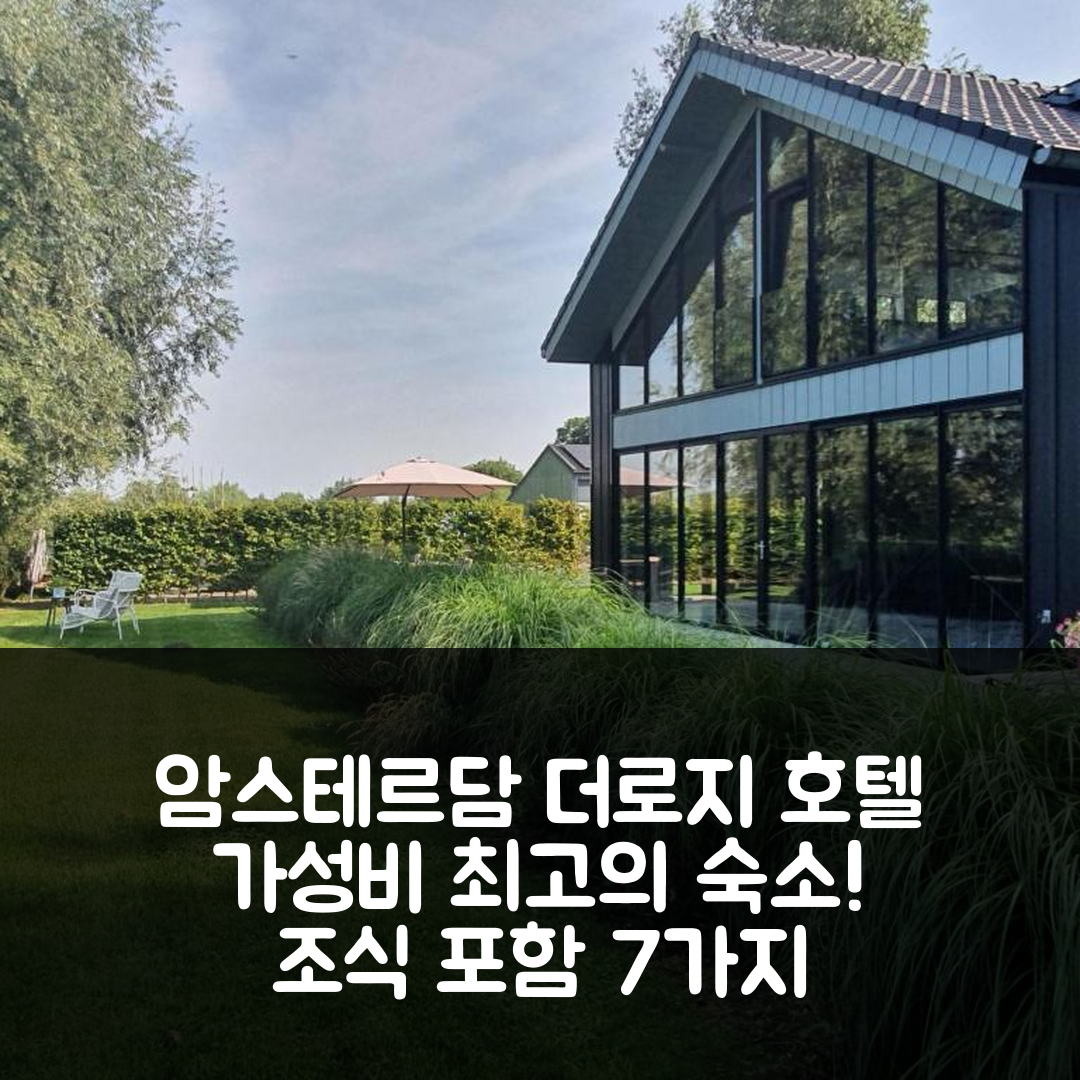 암스테르담 숙소 여행 호텔 추천 더로지 호텔 | 가성비 뛰어난 위치와 조식 제공의 7가지 이유