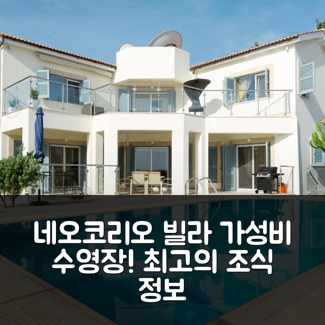 네오코리오 숙소 여행 빌라 리버사이드 | 가성비 최고의 수영장과 조식 정보 5가지