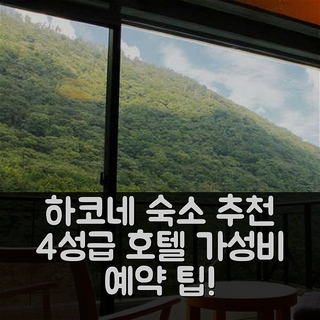 하코네 숙소 여행 호텔 추천 하쓰하나 | 4성급 조식과 가성비 좋은 위치 및 예약 팁 7가지