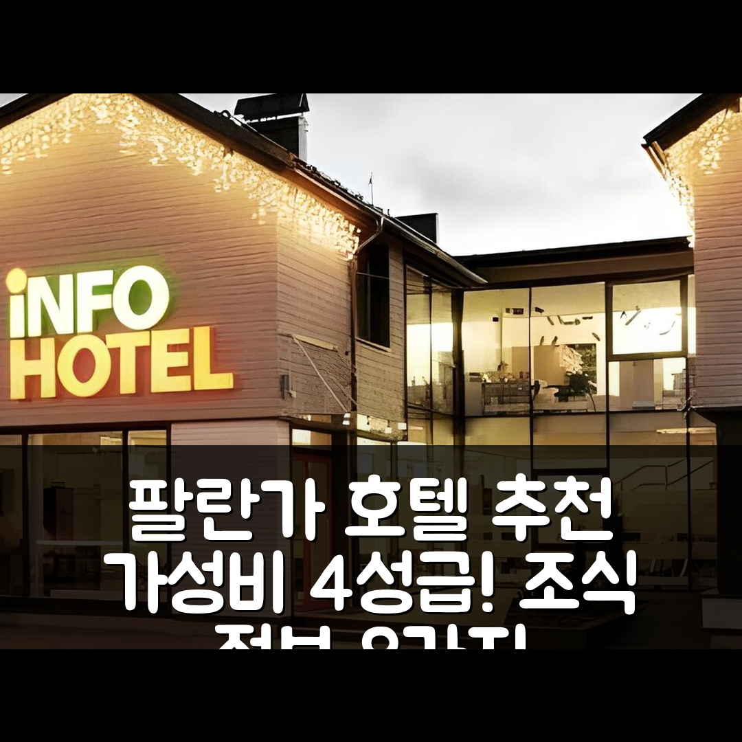 팔란가 숙소 여행 호텔 추천 인포 호텔 | 가성비 좋은 4성급 위치와 조식 정보 8가지